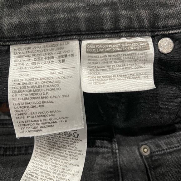 Levi’s 505 Straight Leg Black Jeans - Picture 4 of 9